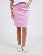 Belle Denim Skirt Sweet Lilac by Elm is currently available at Rawspice Boutique, South West Rocks.