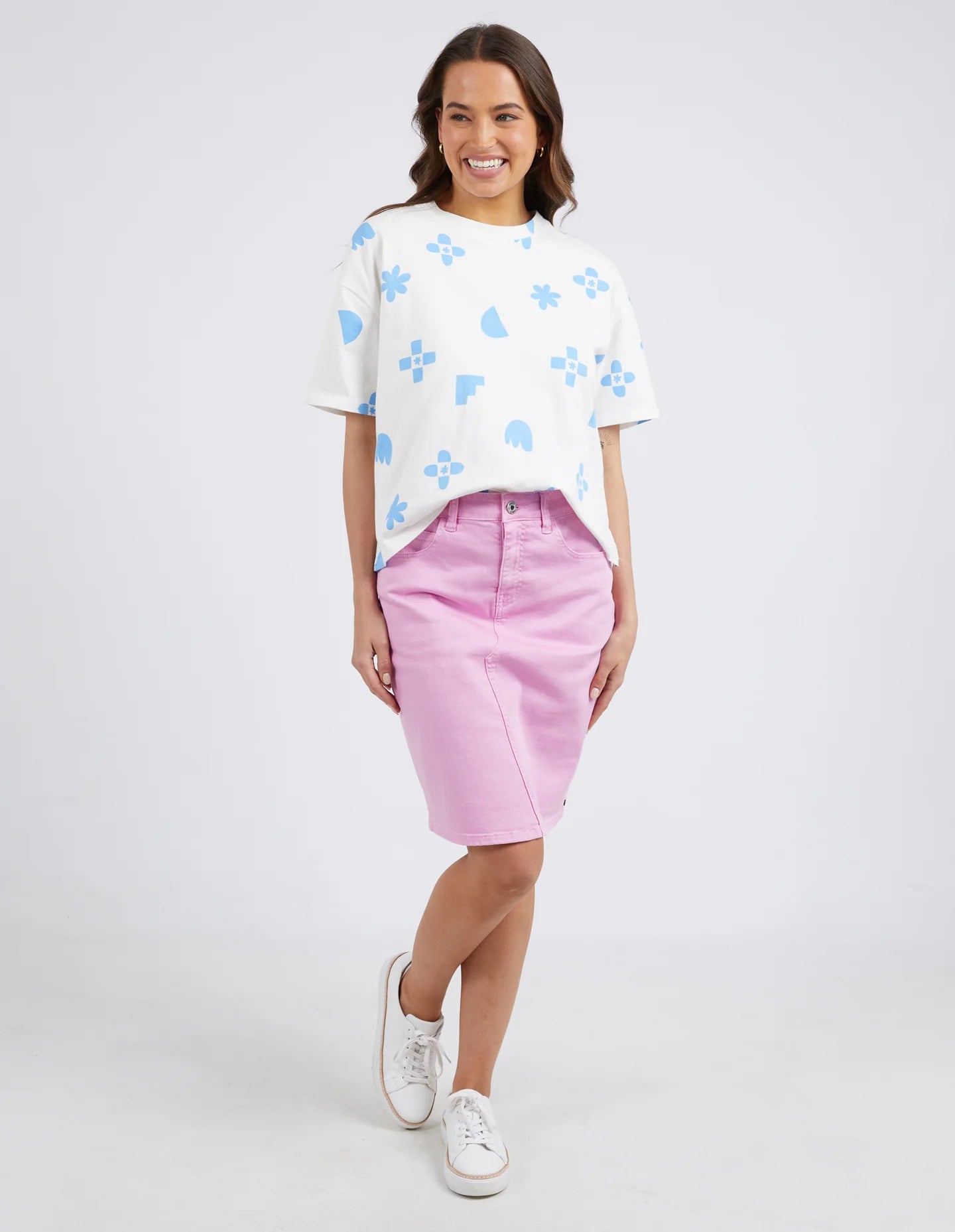 Denim mini skirt lilac best sale