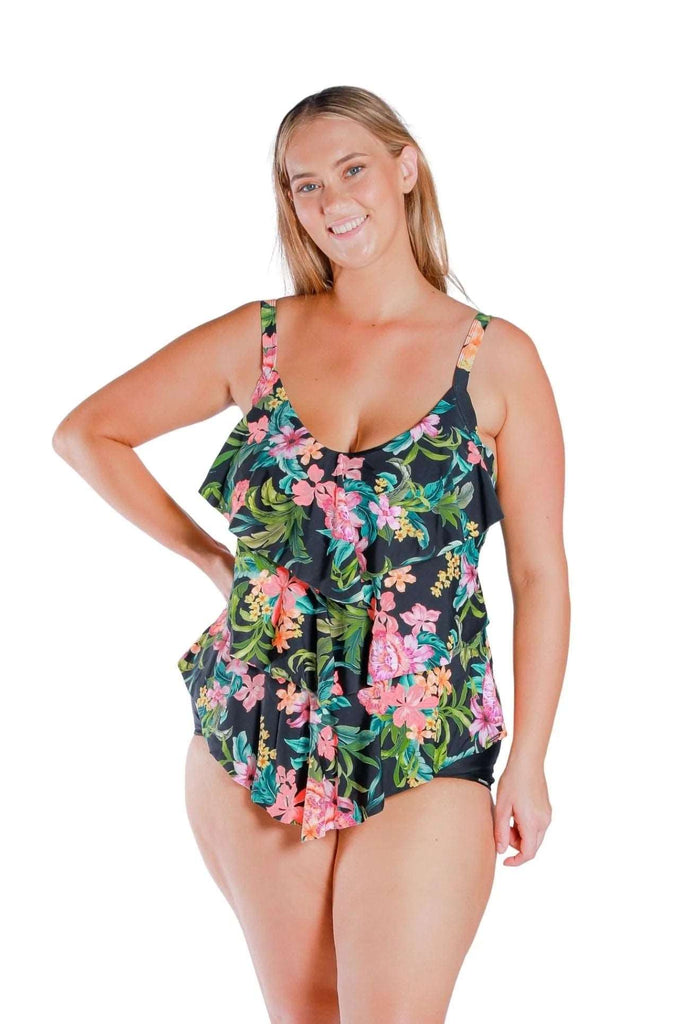 Bora Bora 3-Tier Tankini Top by Capriosca is now available at Rawspice Boutique.