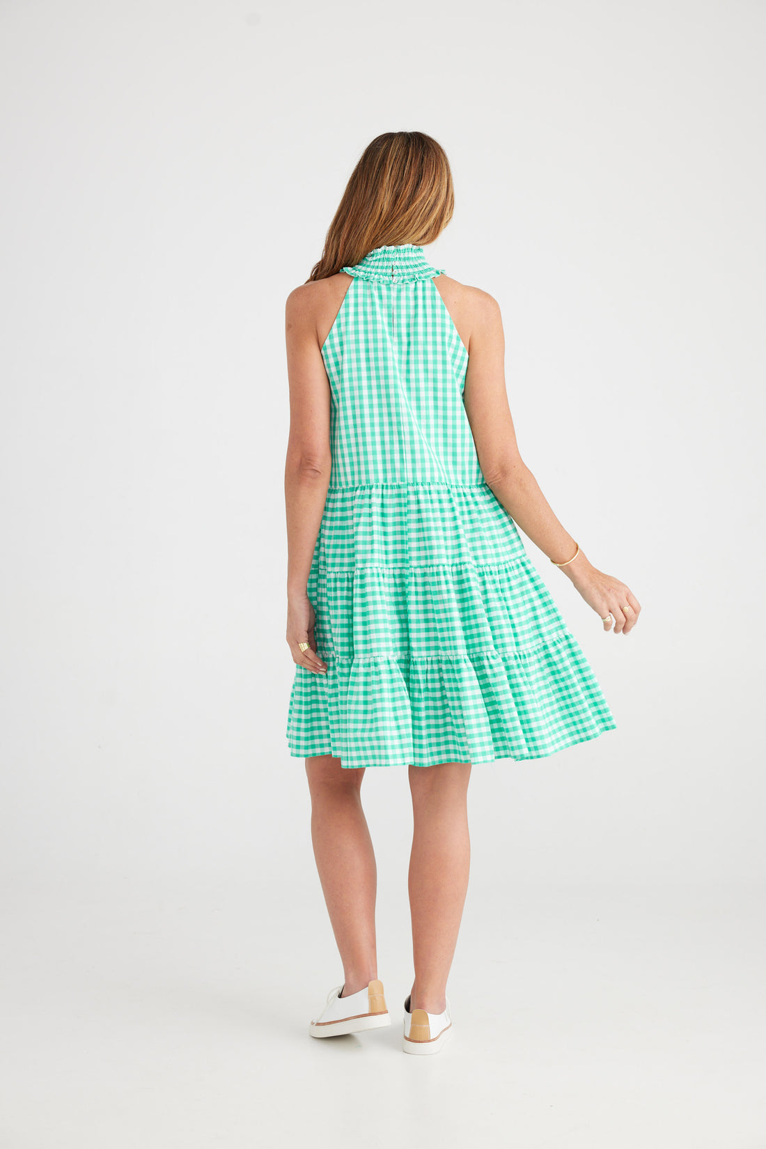 Cleo Mint Gingham Dress from Brave & True is currently available at Rawspice Boutique, South West Rocks.