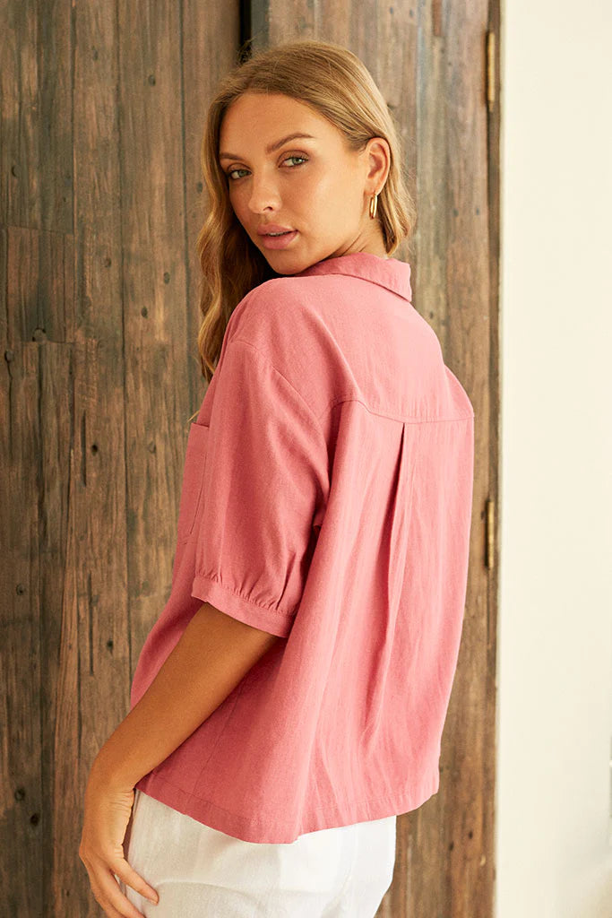 Cora Blouse Pink by Buddha Wear is currently available from Rawspice Boutique, South West Rocks.