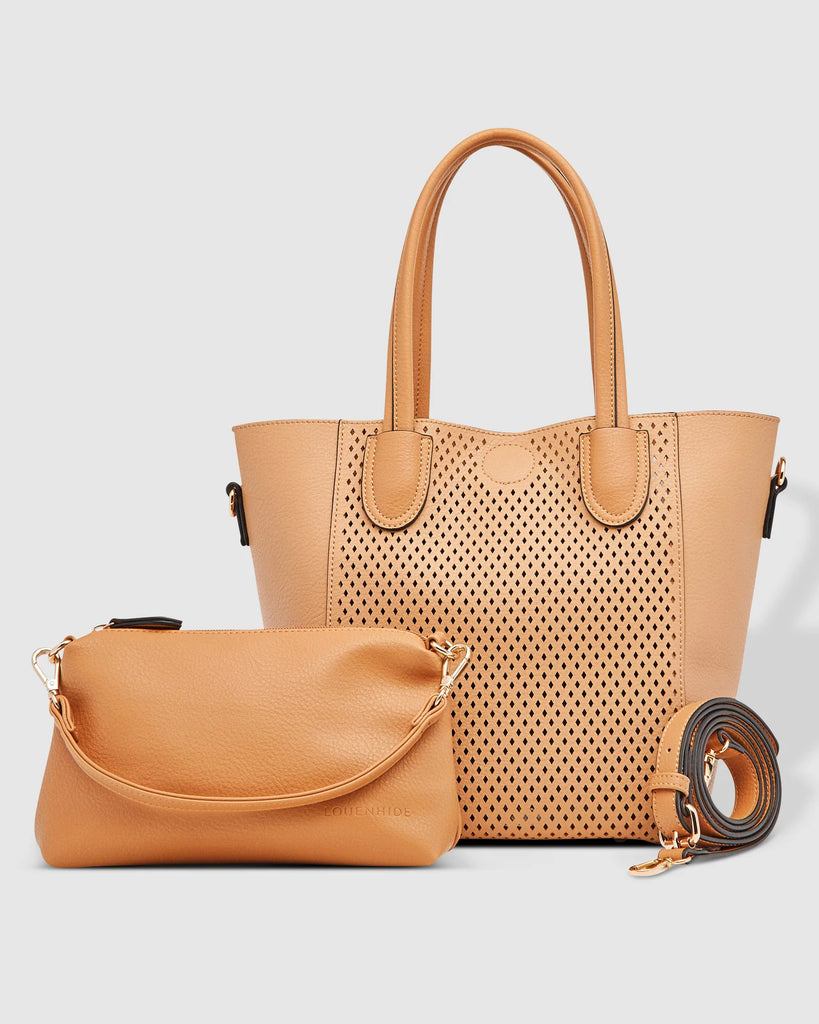 Deauville Camel Bag by Louenhide is currently available from Rawspice Boutique, South West Rocks. 