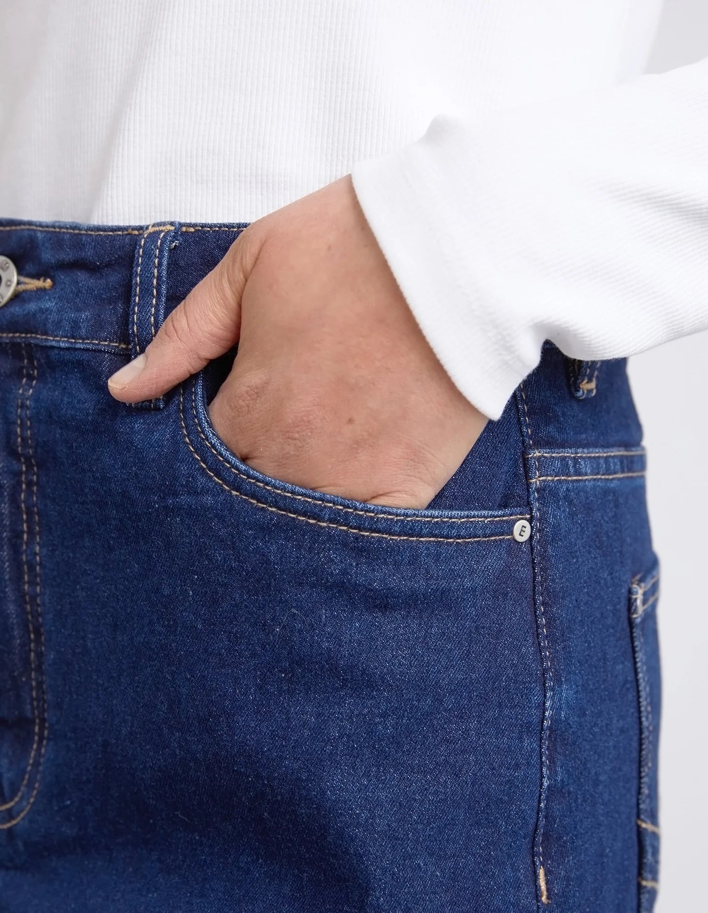 Eloise Denim Midi Skirt Dark Blue by Elm is currently available from Rawspice Boutique, South West Rocks. 