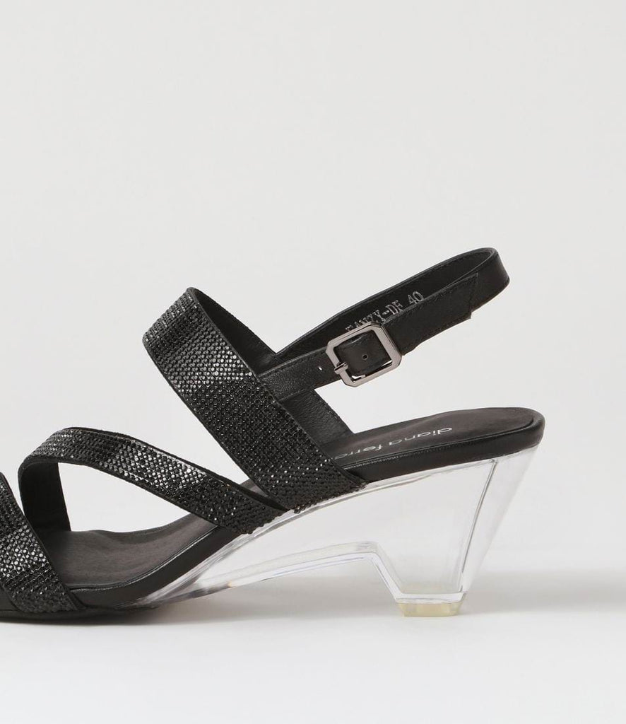Fanzy Black Clear Jewels Sandals by Diana Ferrari are currently available from Rawspice Boutique, South West Rocks.
