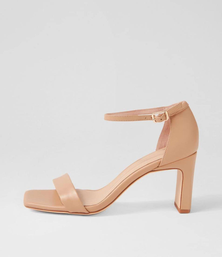 Flowla Nude Leather Sandal Heels by Mollini are currently available from Rawspice Boutique, South West Rocks.