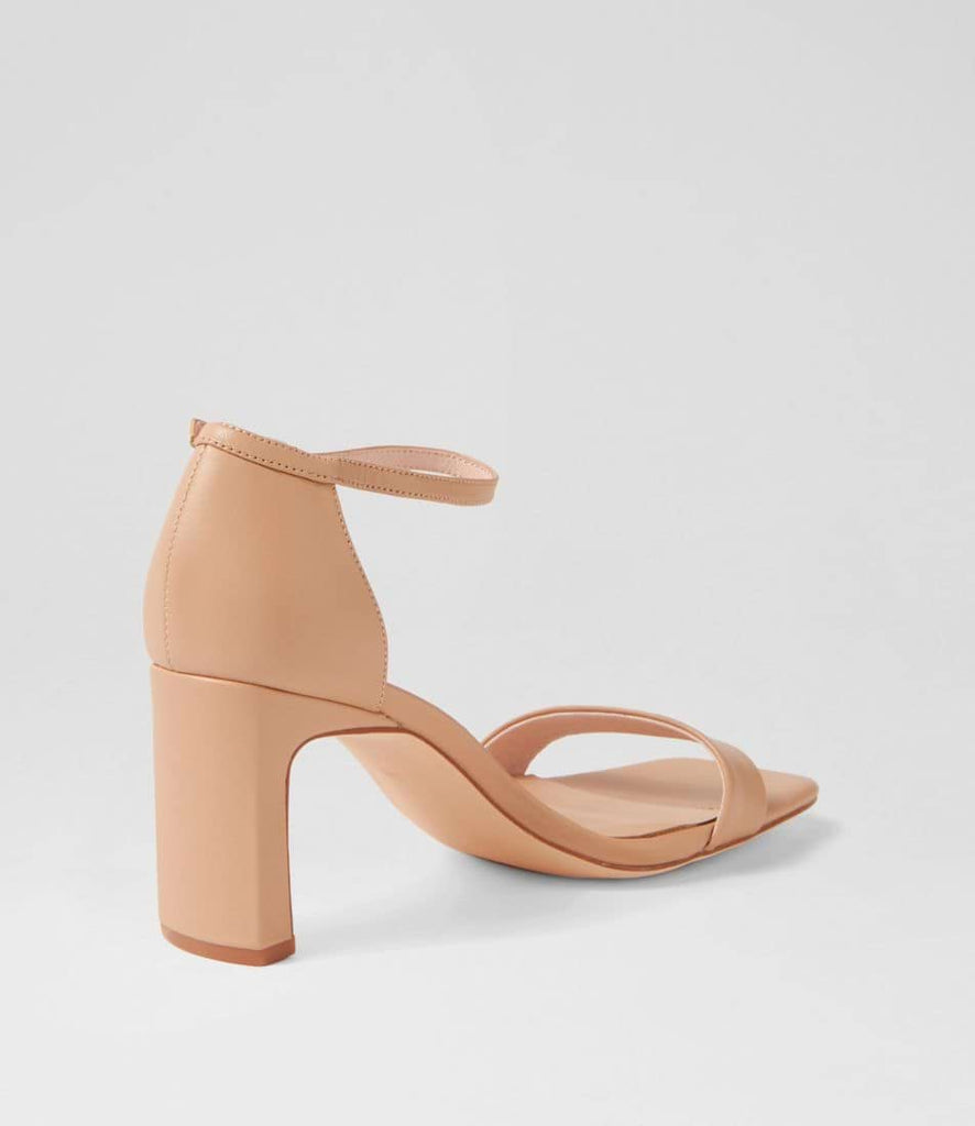 Flowla Nude Leather Sandal Heels by Mollini are currently available from Rawspice Boutique, South West Rocks.