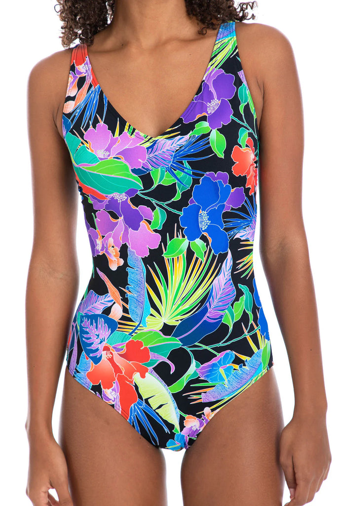 Hermes V Neck Plunge One Piece Swimsuit by Togs Swimwear is currently available from Rawspice Boutique South West Rocks