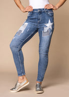 Hollie Pants in Blue Denim by Imagine Fashion is currently available at Rawspice Boutique, South West Rocks