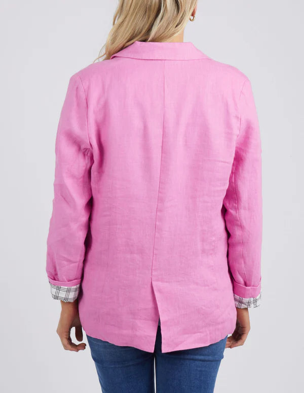 Millie Blazer - Super Pink by Elm is available at Rawspice Boutique.