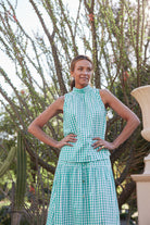 Kelley Top Mint Gingham by Brave & True is currently available at Rawspice Boutique, South West Rocks.