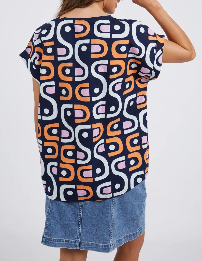 Kirby Geo Top Navy by Elm is currently available at Rawspice Boutique, South West Rocks. 