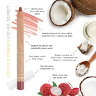 Lipstick Crayon - Lychee Sorbet by Luk Beautifood available at Rawspice Boutique.