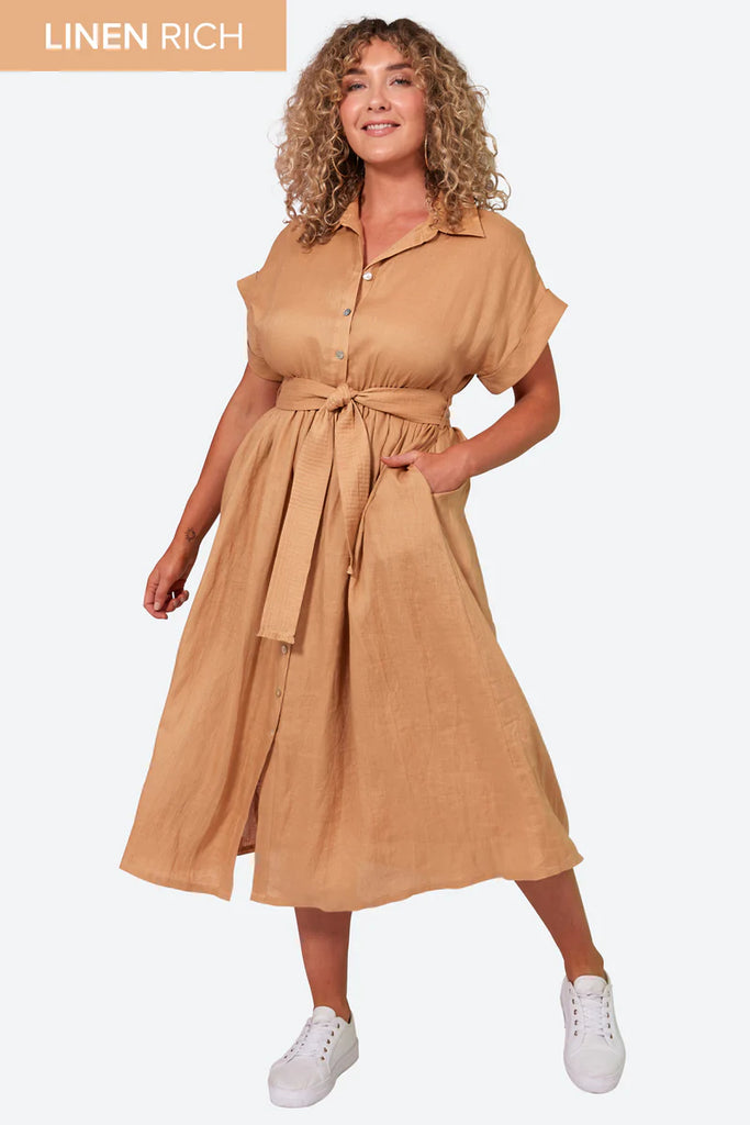 La Vie Shirt Dress Caramel by Eb & Ive is currently available from Rawspice Boutique, South West Rocks. 