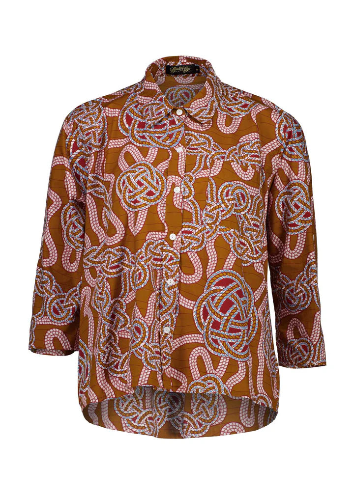 Loveknots Shirt Caramel by Olga De Polga is currently available from Rawspice Boutique, South West Rocks.