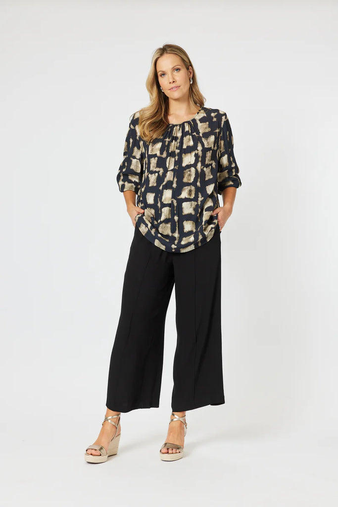Marrakesh Top - Navy & Stone by Hammock & Vine is currently available at Rawspice Boutique, South West Rocks. 