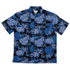 Men’s Short Sleeve Bamboo Shirt – Midnight Palms, crafted from organically grown bamboo with a loose fit, chest pocket, and coconut-shell look buttons.