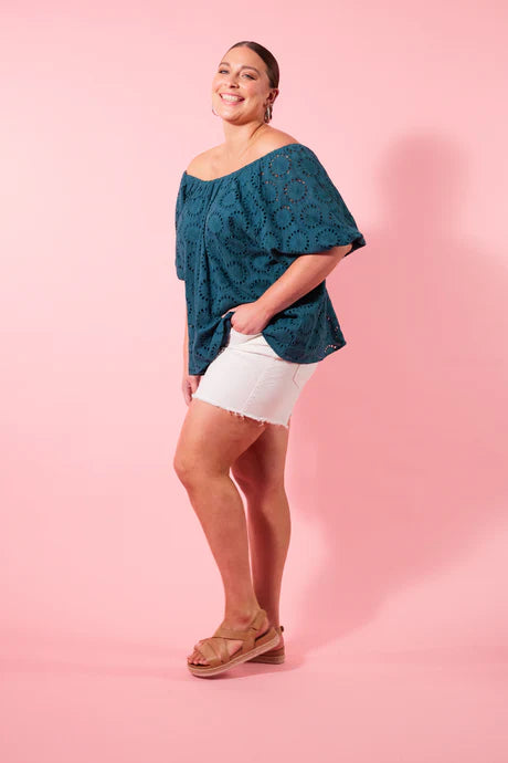 Parterre Top - Teal by Isle of Mine is currently available from Rawspice Boutique, South West Rocks.