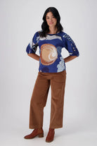 Peggy Fine Cord Pants Caramel by Olga De Polga is currently available from Rawspice Boutique, South West Rocks. 