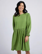 River Dress Jungle Green by Elm is currently available at Rawspice Boutique, South West Rocks. 