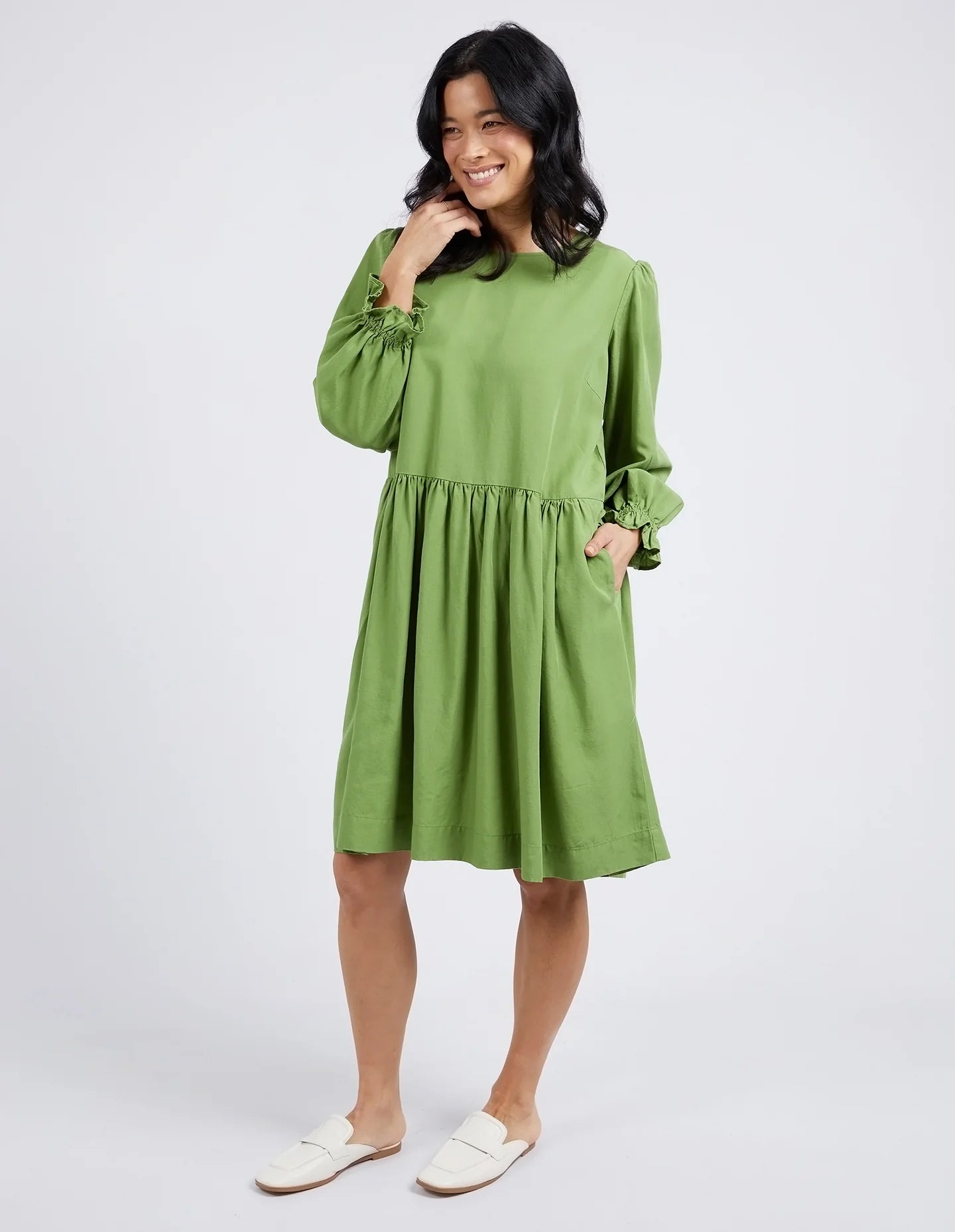 River Dress Jungle Green by Elm is currently available at Rawspice Boutique, South West Rocks. 