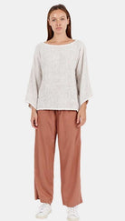 Elena Cotton Hessian Top by Carbon in textured cotton with a relaxed fit and lightweight design.
