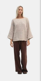 Elena Cotton Hessian Top by Carbon in textured cotton with a relaxed fit and lightweight design.
