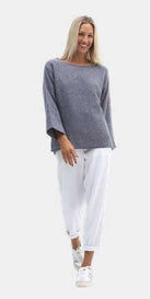 Elena Cotton Hessian Top by Carbon in textured cotton with a relaxed fit and lightweight design.
