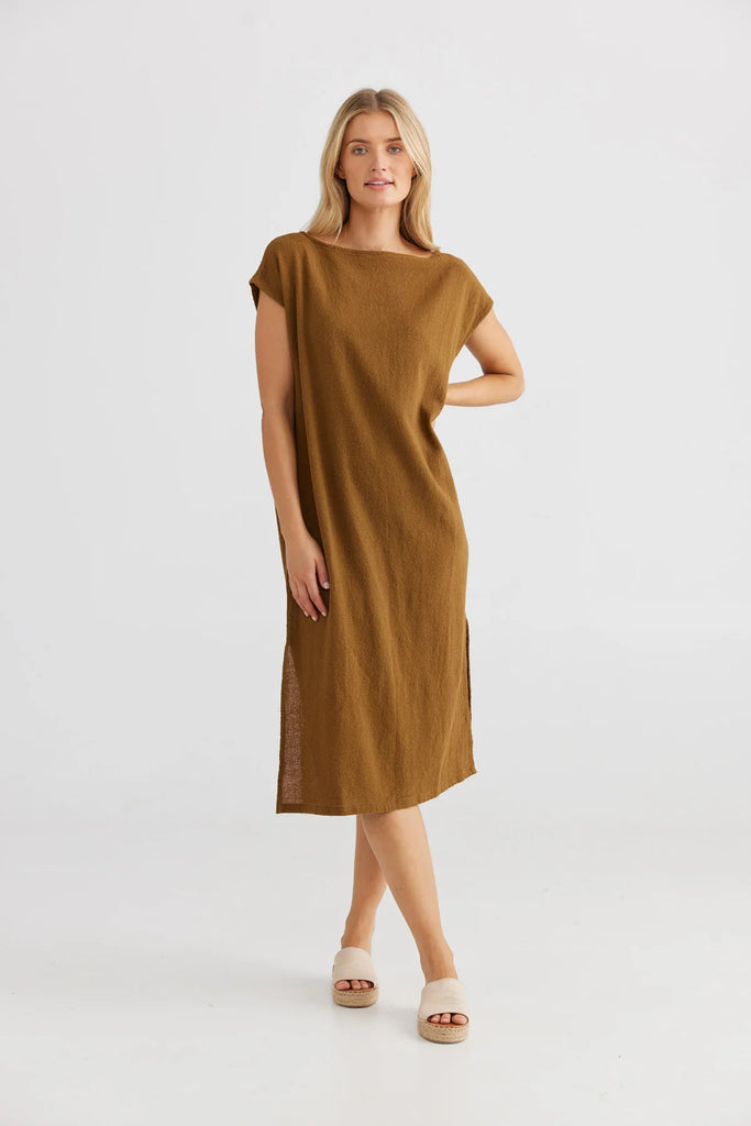 The Basil Gauze Sumba Dress by The Shanty Corporation is currently available at Rawspice Boutique. 