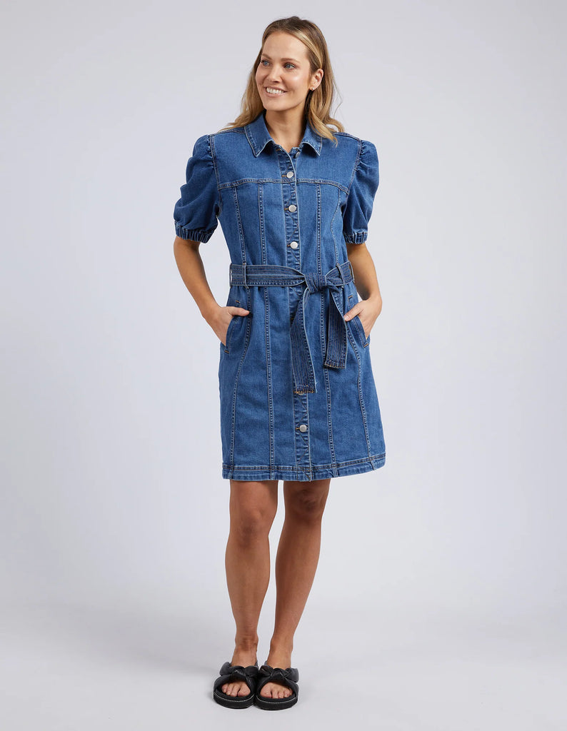 Talbert Dress Mid Blue Denim from Foxwood Denim is currently available from Rawspice Boutique, South West Rocks. 