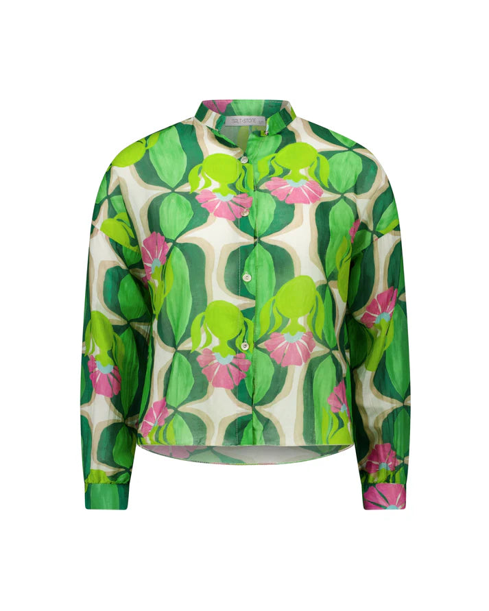 The Tahiti Verde Cali Shirt by Salt + Stone is available at Rawspice Boutique.