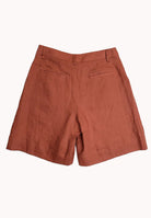 Tailored Linen Short - Rust by Hut is currently available from Rawspice Boutique South West Rocks.