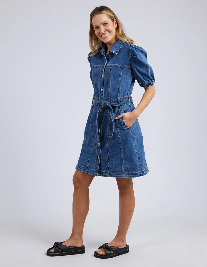 Talbert Dress Mid Blue Denim from Foxwood Denim is currently available from Rawspice Boutique, South West Rocks. 