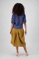 Milwaukee Textured Skirt Mustard by Olga De Polga is currently available from Rawspice Boutique, South West Rocks. 