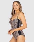 Tidal Wave Moulded Cup Bandeau One Piece Swimsuit by Baku is currently available from Rawspice Boutique, South West Rocks. 