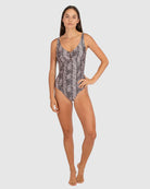 Tidal Wave D/E Ring Front One Piece Swimsuit by Baku is currently available from Rawspice Boutique, South West Rocks. 