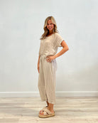 The Natural Alessa 3/4 Pants by Rustic Linen are available at Rawspice Boutique. 