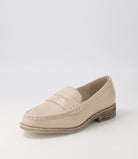 The Messina Almond Leather Loafers by Django & Juliette are currently available at Rawspice Boutique. 