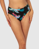 The Black Amalfi Mid Bikini Bottom by Baku is available at Rawspice Boutique.