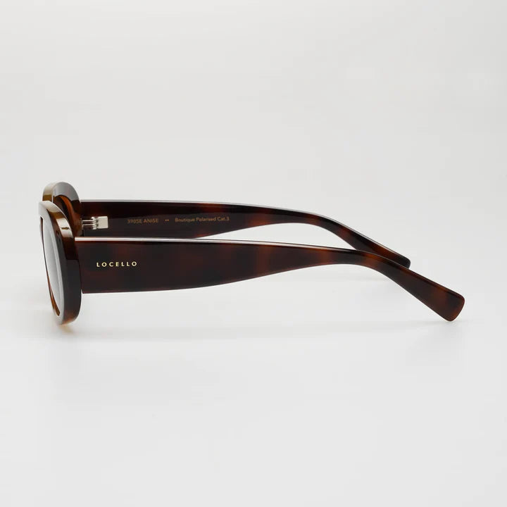 The Brown ANISE Sunglasses by Locello are currently available at Rawspice Boutique.