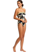 The Black Birds Of Paradise DD Bandeau One Piece by Seafolly is available at Rawspice Boutique.