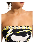 The Black Birds Of Paradise DD Bandeau One Piece by Seafolly is available at Rawspice Boutique.