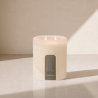 al.ive Willow Gum & Lemon Myrtle soy candle in a frosted glass vessel.