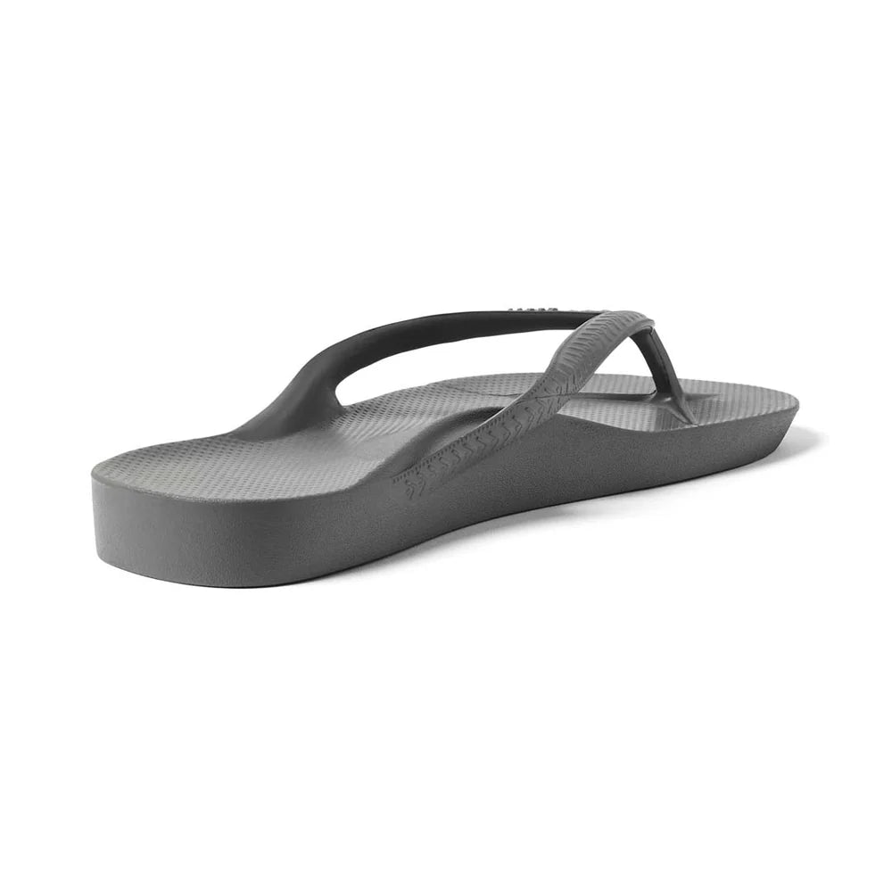 The Charcoal Arch Support Thong by Archies is currently available at Rawspice Boutique.