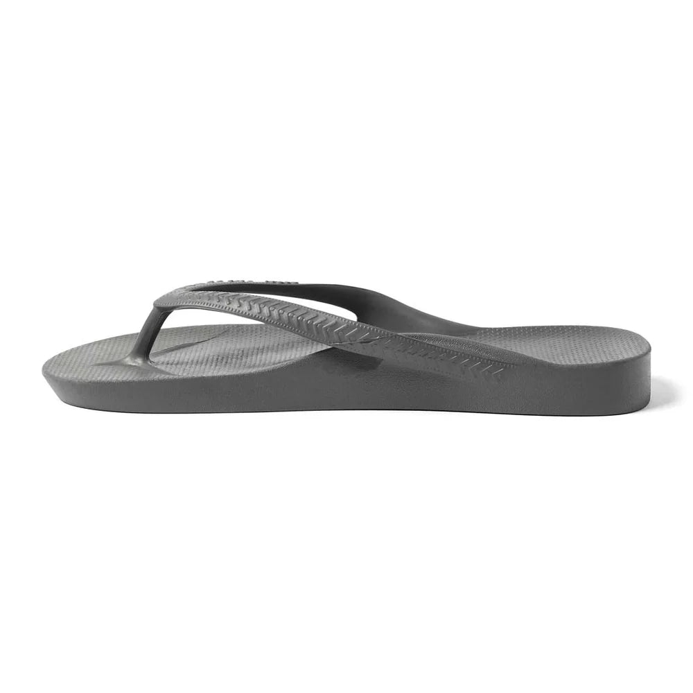 The Charcoal Arch Support Thong by Archies is currently available at Rawspice Boutique.