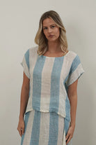 Carina Box Top by Rustic Linen, crafted from 100% stonewashed linen. A relaxed, breathable one-size style, perfect for effortless everyday dressing.