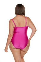 The Metallic Pink Criss Cross One Piece  by CAPRIOSCA  is available at Rawspice Boutique.