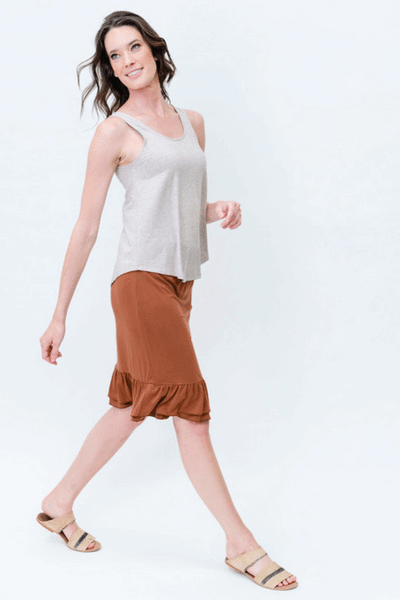Ellie Singlet - Linen by Lou Lou Australia available from Rawspice Boutique.