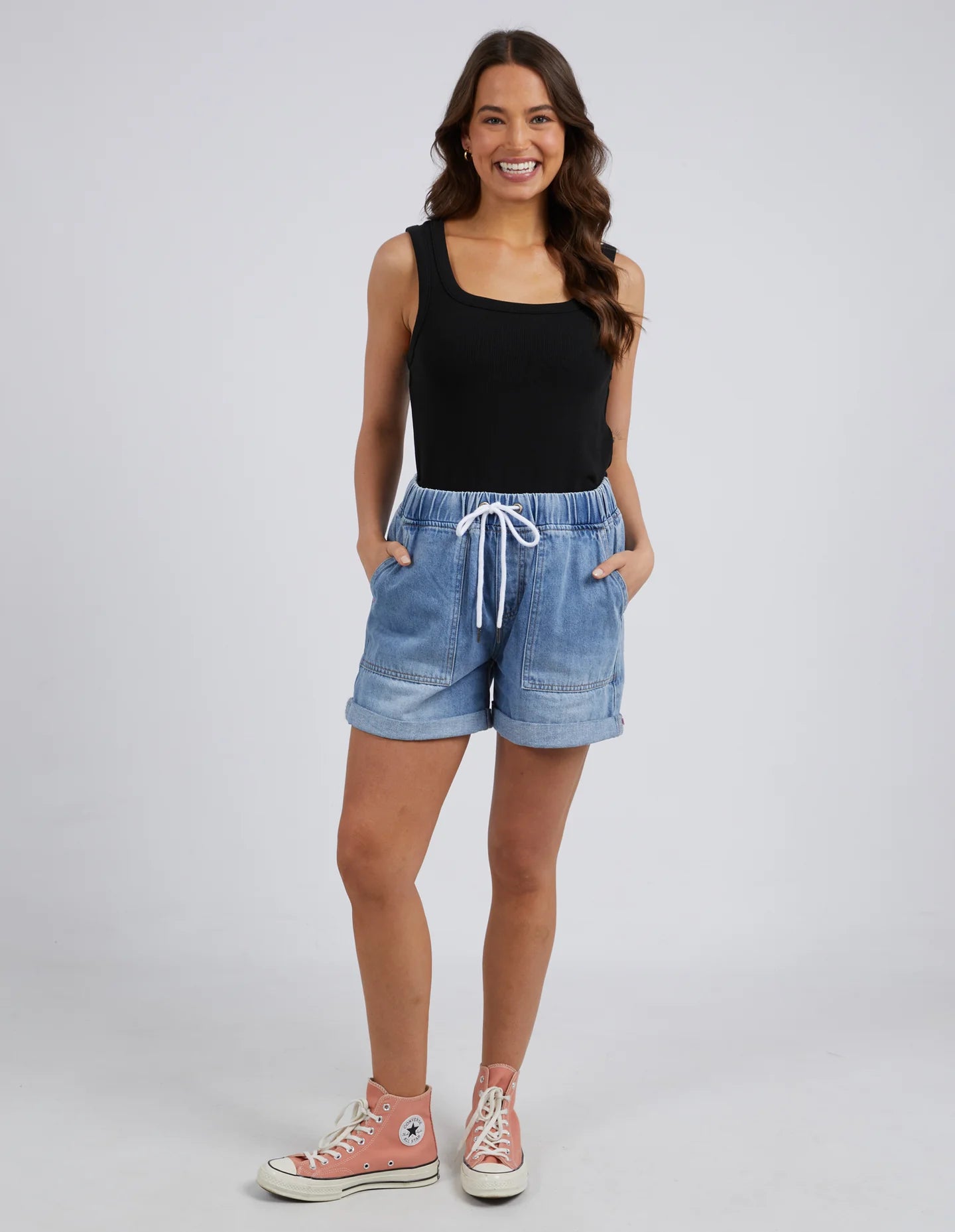 The Blue Wash Emma Relaxed Denim Shorts are currently available at Rawspice Boutique. 