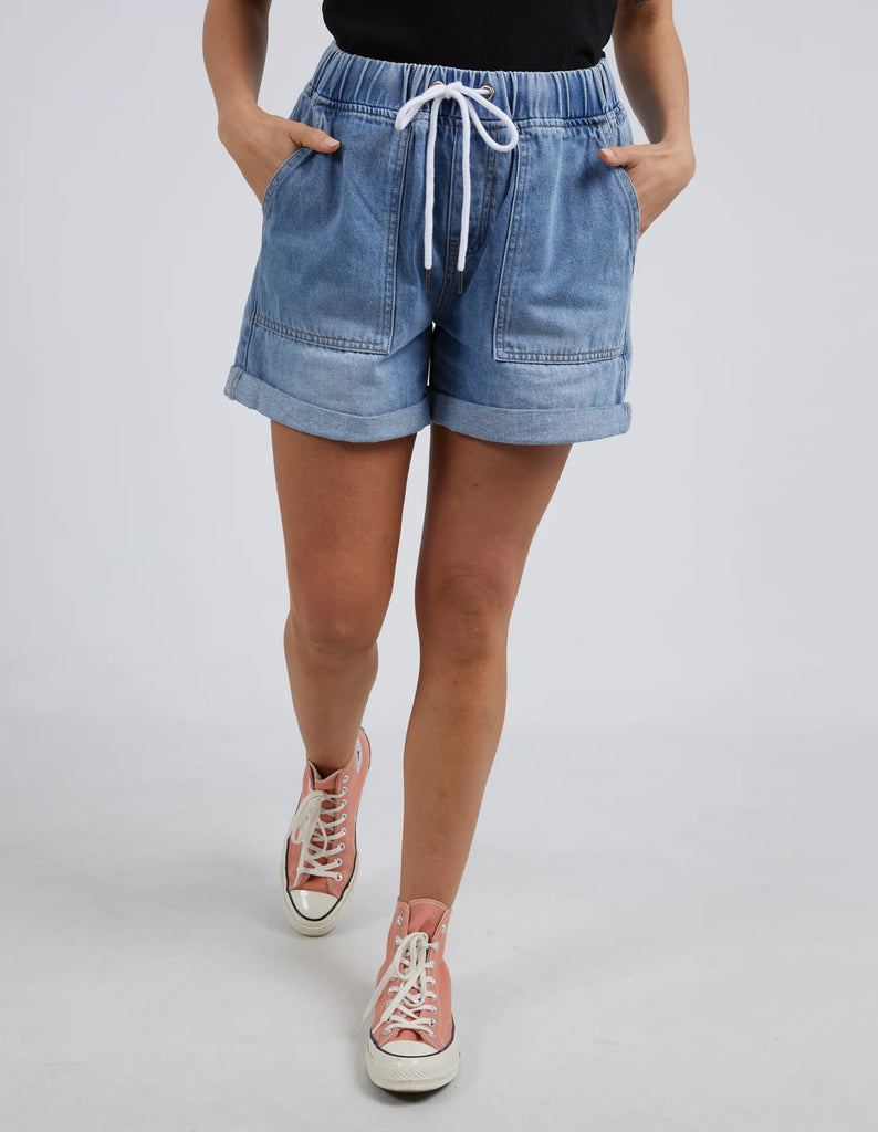 The Blue Wash Emma Relaxed Denim Shorts are currently available at Rawspice Boutique. 