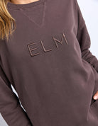 Established Crew in Coffee with chest embroidery, raw hem detail, scooped hemline and a relaxed fit in 100% cotton fleece.
